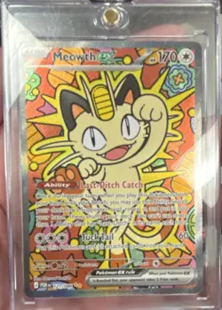 Pokemon Meowth EX 121/088 Rare Full Art Holo 170 HP Perfect Order Card - Image 1