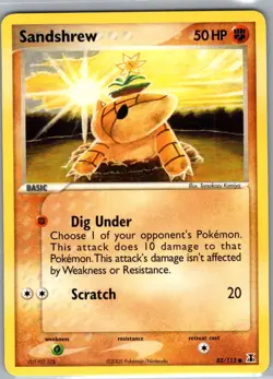 Sandshrew 82/113 Non Holo Delta Species - Pokemon Card - NM - Image 1