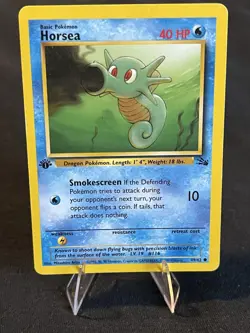 Horsea Fossil 1st Edition Common Card 49/62 MP - Image 1