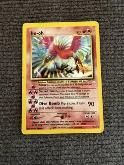 Vintage Pokemon Ho-oh Neo Revelation Holo Rare 7/64 WOTC TCG Card Unlimited - Image 1