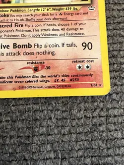 Vintage Pokemon Ho-oh Neo Revelation Holo Rare 7/64 WOTC TCG Card Unlimited - Image 2