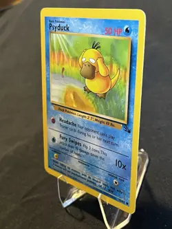 Psyduck Fossil Unlimited Common Card 53/62 NM - Image 3