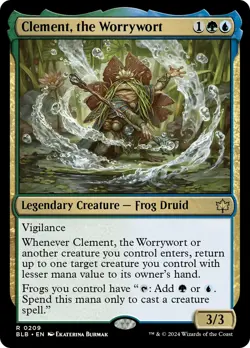 Clement, the Worrywort FOIL Bloomburrow NM Rare MAGIC GATHERING CARD ABUGames - Image 1