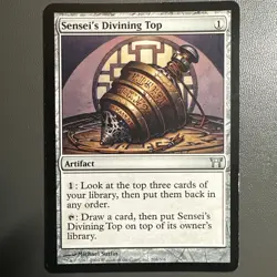 MTG Sensei's Divining Top — Champions of Kamigawa Magic LP-/MP+ condition - Image 1