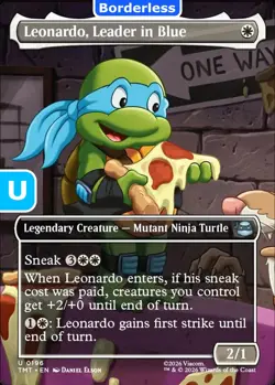 MTG Leonardo Leader in Blue Teenage Muntant Ninja Turtles Uncommon NM - Image 1