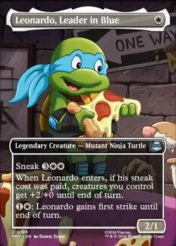 MTG Leonardo Leader in Blue Teenage Muntant Ninja Turtles Uncommon NM - Image 2
