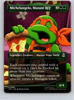 Magic Gathering Borderless Michelangelo, Mutant BFF Teenage Mutant Ninja Turtles - Image 1