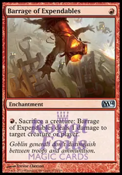 Barrage of Expendables 2x FOIL MTG M14 Core Set Uncommon MINT red - Image 1