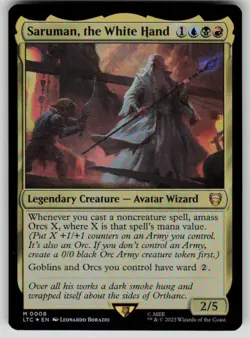 Saruman, the White Hand Commander: The Lord of the Rings 8 MTG NM - Image 1