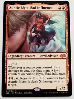 MTG Auntie Blyte, Bad Influence - Jumpstart 2022 - NM - Image 1