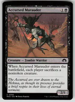 Accursed Marauder Common Modern Horizons 3 80 MTG Near Mint 2024 - Image 1
