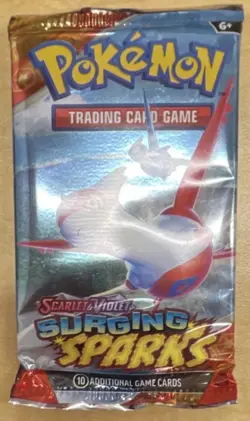 Pokemon Scarlet & Violet Surging Sparks Booster Pack 10 Cards Sealed English - Image 1