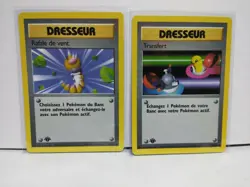 1999 Pokemon 1st Edition French Base Set Trainers - Transfert / Rafale De Vent - Image 1