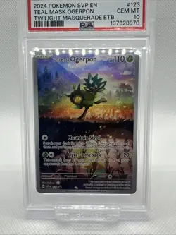 2024 POKEMON SVP EN-SV BLACK STAR PROMO #123 TEAL MASK OGERPON TM ETB PSA 10 - Image 1