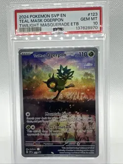 2024 POKEMON SVP EN-SV BLACK STAR PROMO #123 TEAL MASK OGERPON TM ETB PSA 10 - Image 4