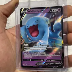 Pokemon Wobbuffet V 086/202 Sword & Shield- NM Ultra Rare Pokemon Card Nintendo - Image 2