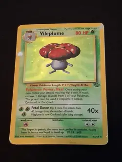 Pokemon TCG Vileplume Jungle 15/64 Holo Unlimited Holo Rare Any 3 Free Ship - Image 1