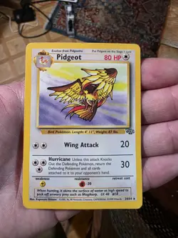 POKEMON TCG - ENGLISH JUNGLE SET PIDGEOT 24/64 NON HOLO RARE CARD LP MP - Image 1