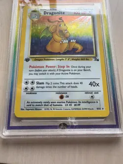 Pokemon Fossil Dragonite 1st Edition Holo Rare #4/62 RCG 1999 English 100 HP - Image 4