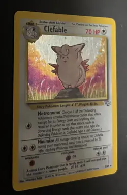 Pokemon Clefable Jungle Set Holo Rare 1/64 Unlimited Vintage Card TCG GR - Image 4