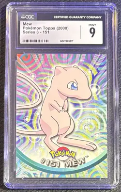 Mew Pokemon Topps 2000 Series 3 - 151 CGC 9 Mint - Image 1