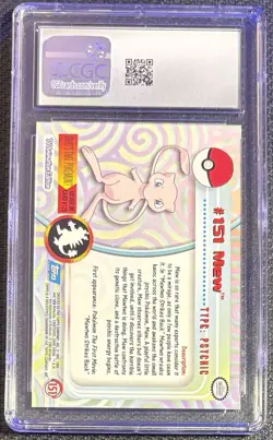 Mew Pokemon Topps 2000 Series 3 - 151 CGC 9 Mint - Image 2
