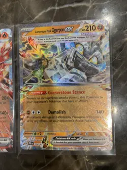 Pokemon TCG Cornerstone Mask Ogerpon EX and Hearthflame Mask Operpon EX NM - Image 2