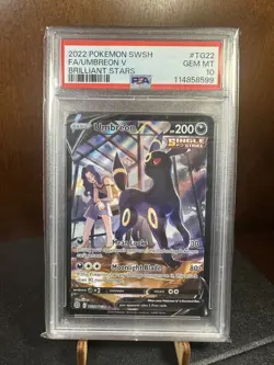 2022 Pokemon Sword & Shield Brilliant Stars Fa Umbreon V #TG22 PSA 10 - Image 1
