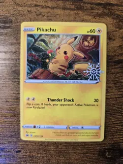 Pikachu Holiday Calendar SWSH153 Sword Shield Black Star Promo Pokemon FREE SHIP - Image 1