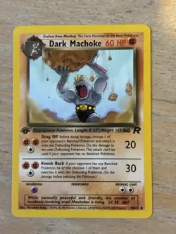 2000 Pokemon Team Rocket #40/82 Dark Machoke 1st Edition - Image 1
