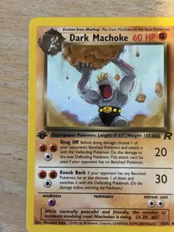 2000 Pokemon Team Rocket #40/82 Dark Machoke 1st Edition - Image 2