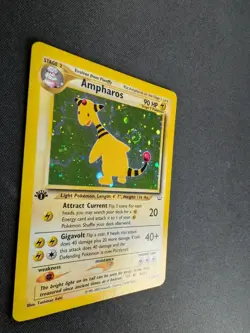 [LP+] ✨🌀 SWIRL Ampharos 1st Edition 01/64 Neo Revelation Holo Pokemon TCG - Image 5