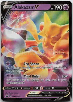 Alakazam V SWSH083 Holo Promo Sword & Shield Promo Pokemon NM/M - Image 1