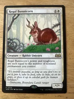 Regal Bunnicorn 25 Near Mint MTG Wilds of Eldraine Magic - Image 1