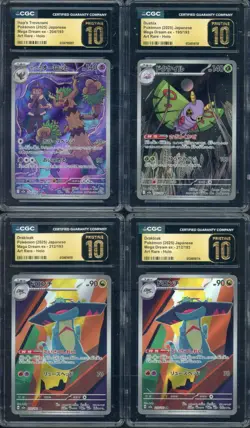 Lot Of (4) CGC 10 PRISTINE 2025 Pokemon Japanese M2a AR Holo Trevenant Dustox - Image 1