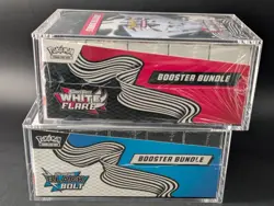 2x Pokemon Black Bolt White Flare Sealed Booster Bundle Display Case W/Acrylic - Image 4