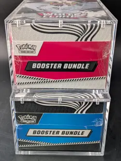 2x Pokemon Black Bolt White Flare Sealed Booster Bundle Display Case W/Acrylic - Image 5