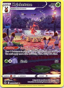 2023 Pokemon Crown Zenith: Galarian Gallery Kricketune #GG02/GG70 Art Rare - Image 1