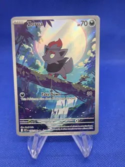 Pokemon Scarlet & Violet White Flare Zorua 142/086 Illustration Rare IR NM - Image 1