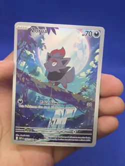 Pokemon Scarlet & Violet White Flare Zorua 142/086 Illustration Rare IR NM - Image 2