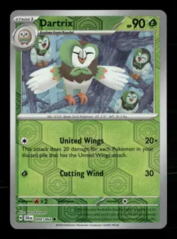 Dartrix Shrouded Fable 004/064 Pokemon Near Mint Tetsu Kayama - Image 1