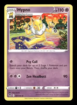 Hypno Silver Tempest 061/195 Pokemon LP Shinji Kanda - Image 1