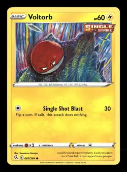Voltorb Fusion Strike 087/264 Pokemon Lightly Played Tomokazu Komiya - Image 1