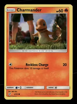 Charmander Detective Pikachu 4/18 Pokemon Holo Lightly Played MPC Film - Image 1