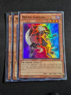 Yugioh - 3x Necro Gardna THSF-EN034 1st Super Rare NM - Image 1