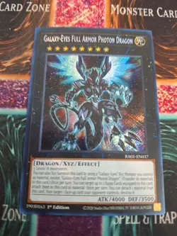 Yugioh Galaxy-Eyes Full Armor Photon Dragon RA01-EN037 Secret 1st Edition NM - Image 1