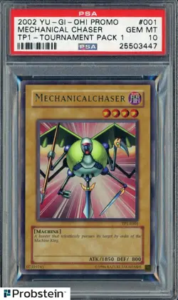 2002 Yu-Gi-Oh! Promo Tournament Pack 1 #001 Mechanical Chaser PSA 10 GEM MINT - Image 1