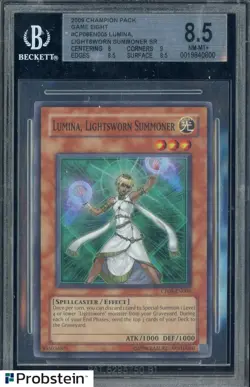 2009 Yu-Gi-Oh! CP08-EN005 Lumina Lightsworn Summoner Super Rare BGS 8.5 - Image 1