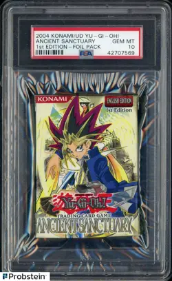 2002 Konami Yu-Gi-Oh! Ancient Sanctuary 1st Edition Foil Pack PSA 10 GEM MINT - Image 1