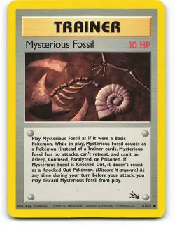 POKEMON CARD MYSTERIOUS FOSSIL 62/62 TRAINER ITEM POKEMON TCG CCG - Image 1